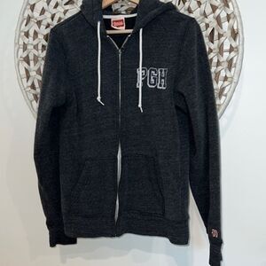 Homage PGH full zip gray hooded sweatshirt size men’s small